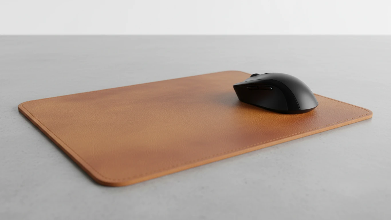 Mouse Pad de Couro Ecológico