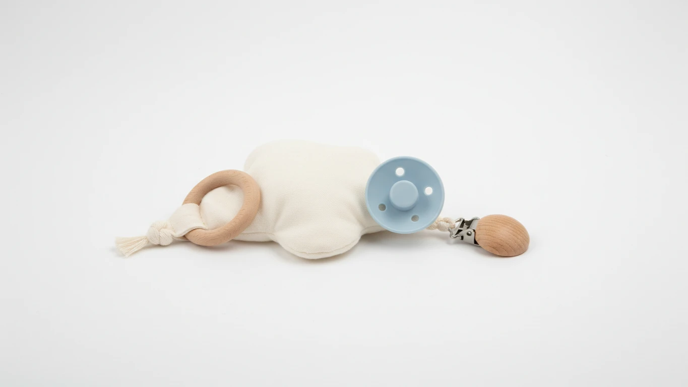 Naninha de Algodão com Prendedor de Chupeta