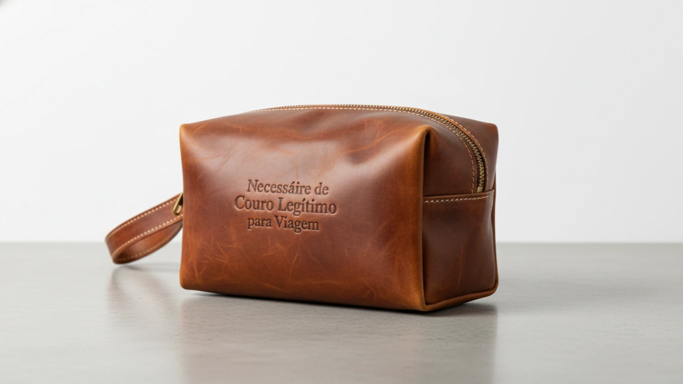 Necessaire de Couro Legítimo para Viagem