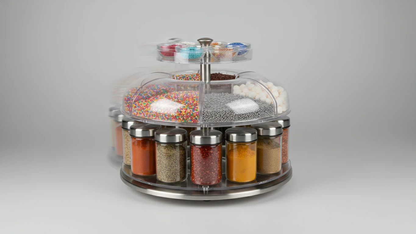 Organizador de Condimentos e Confeitos Giratório