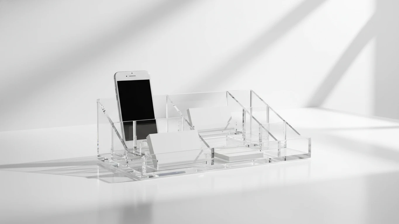Organizador de Mesa em Acrílico Cristal