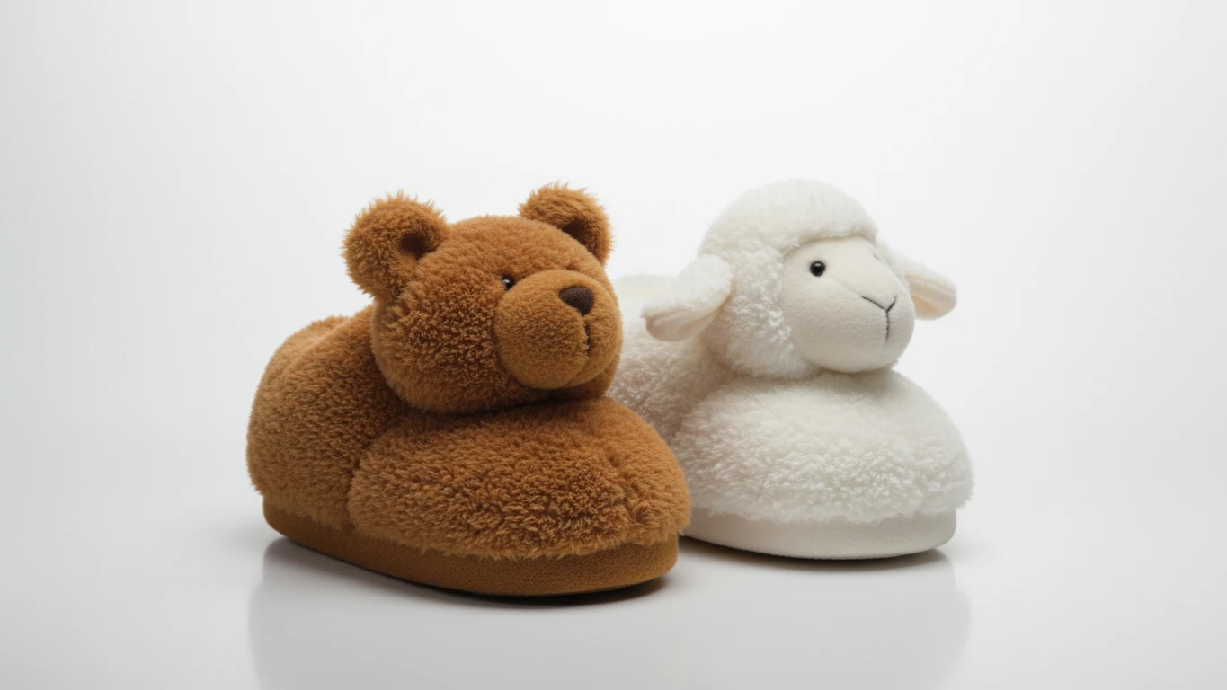 Pantufas em Formato de Bicho Exagerado