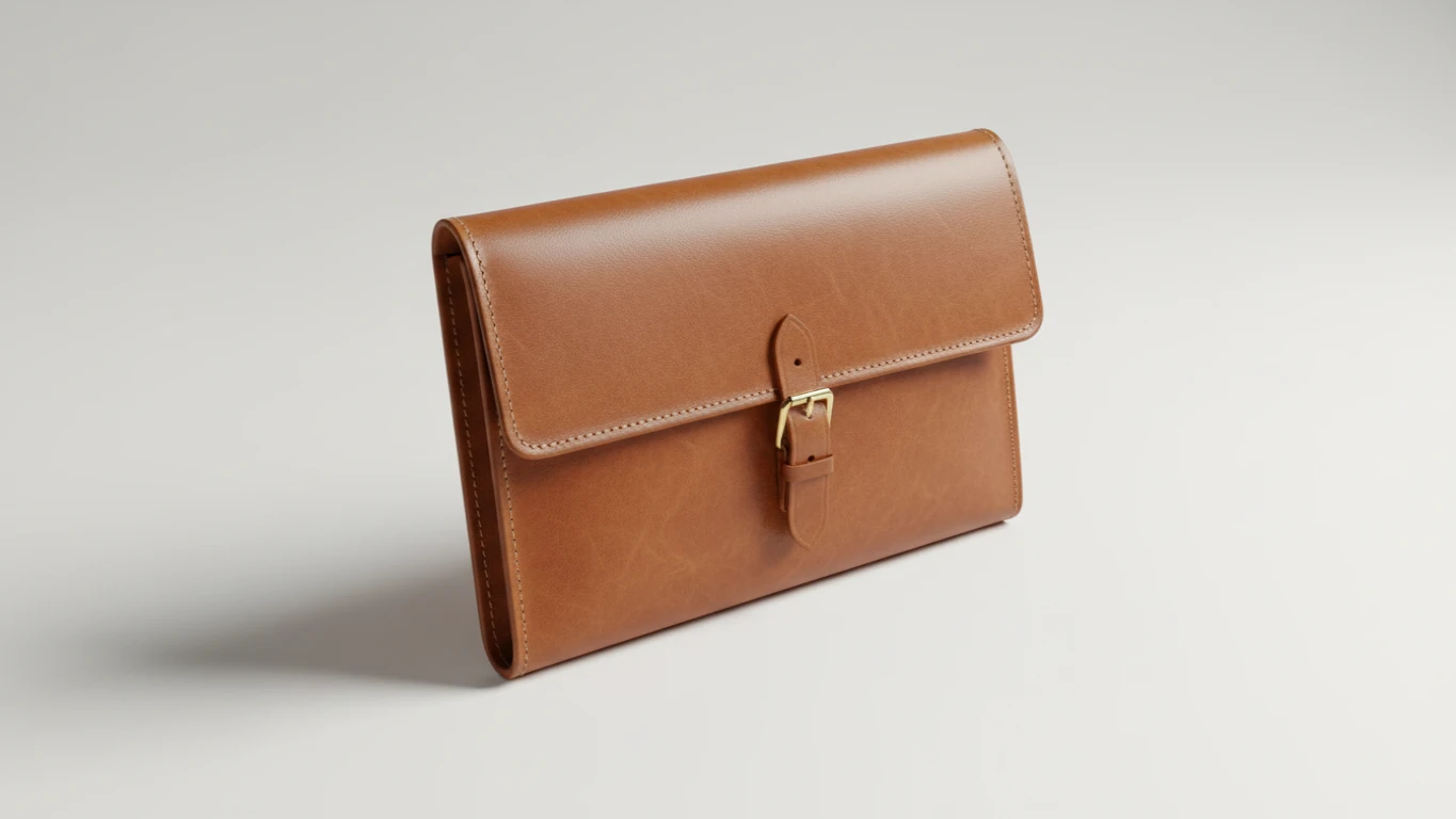 Pasta Envelope em Couro para Documentos