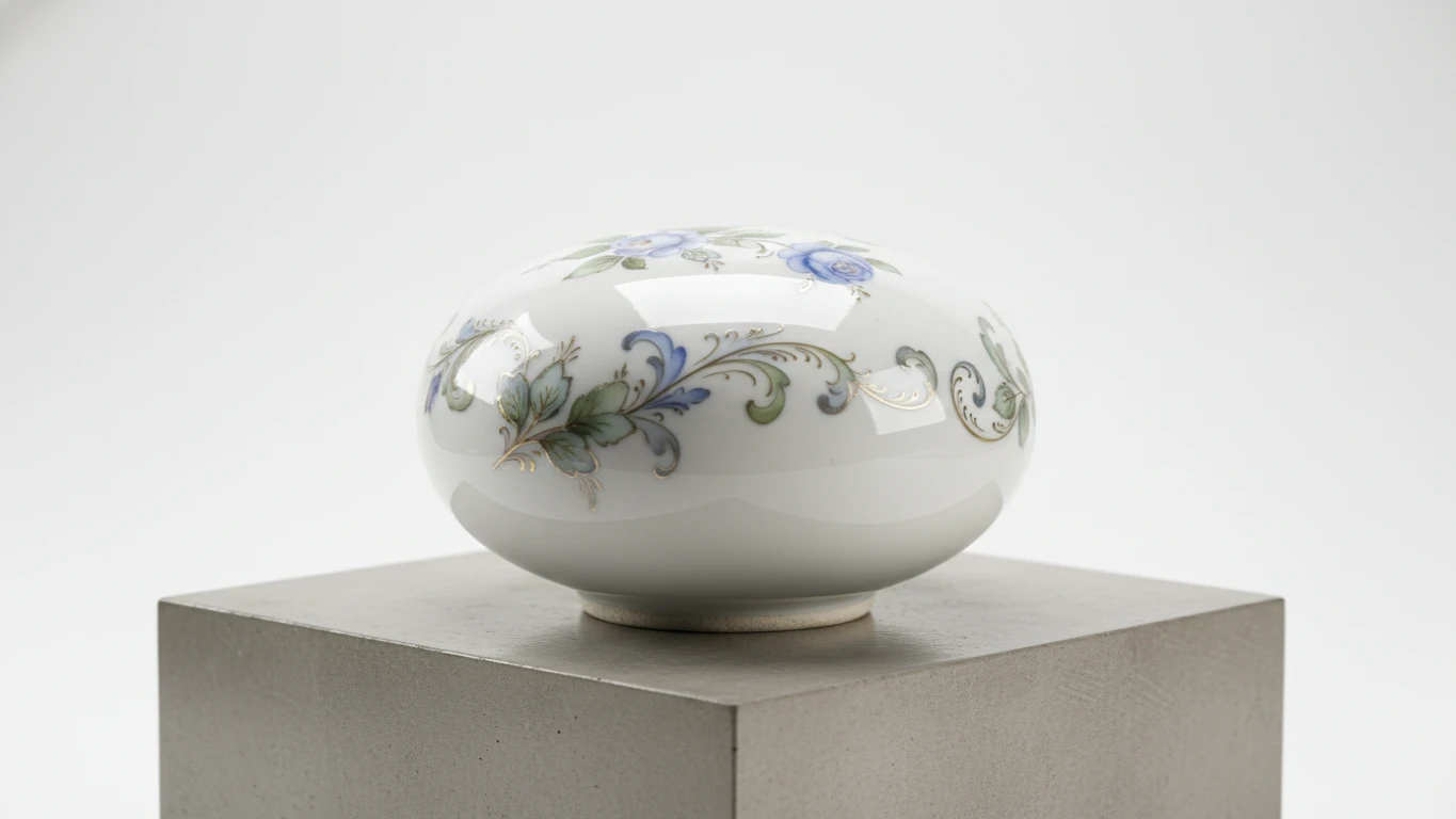 Peso de Papel em Porcelana Decorada