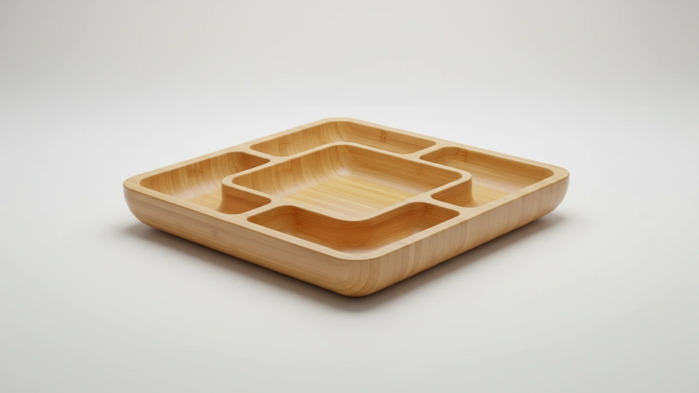 Petisqueira de Bambu com Divisórias