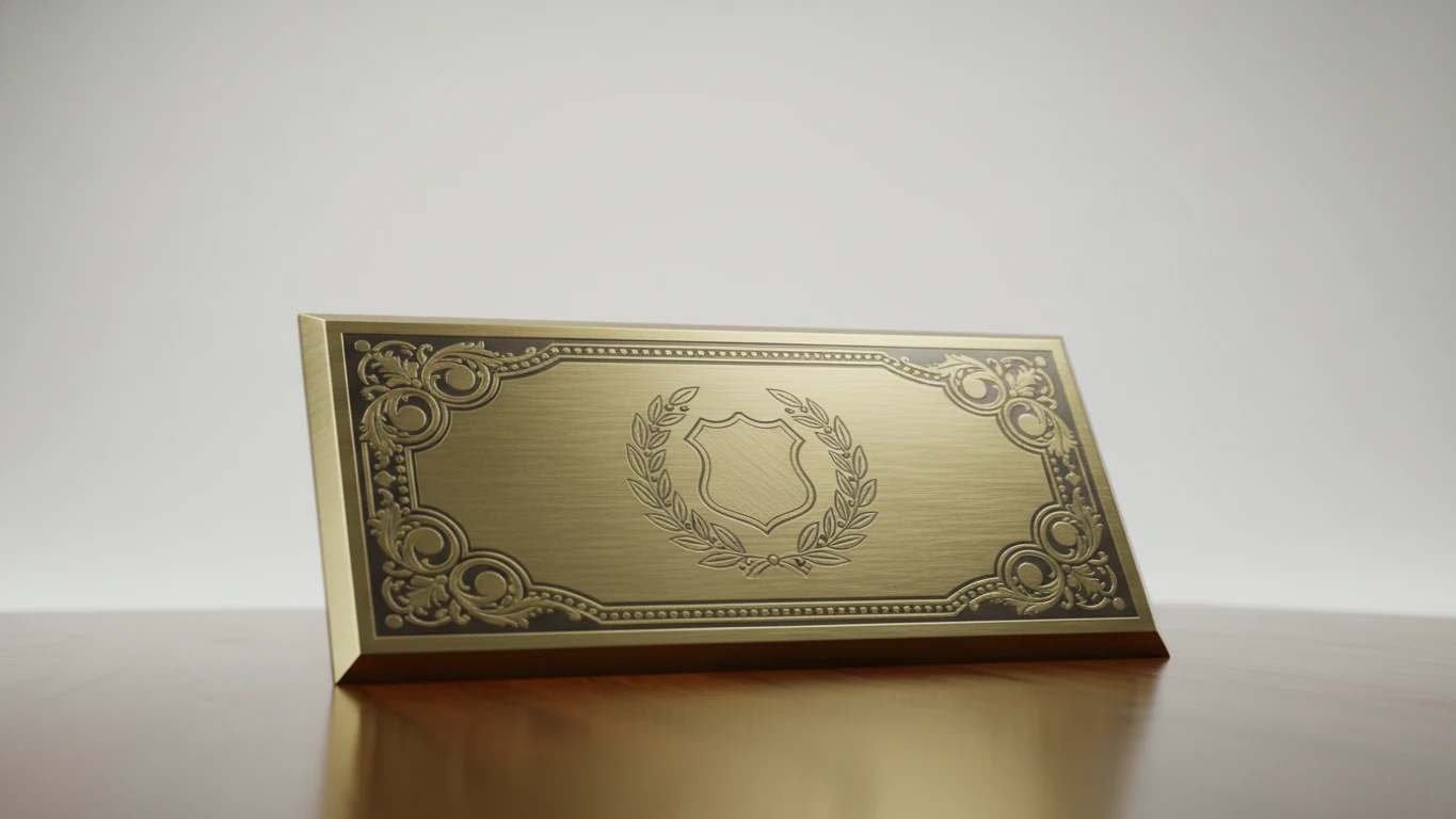 Placa Comemorativa em Metal Gravada