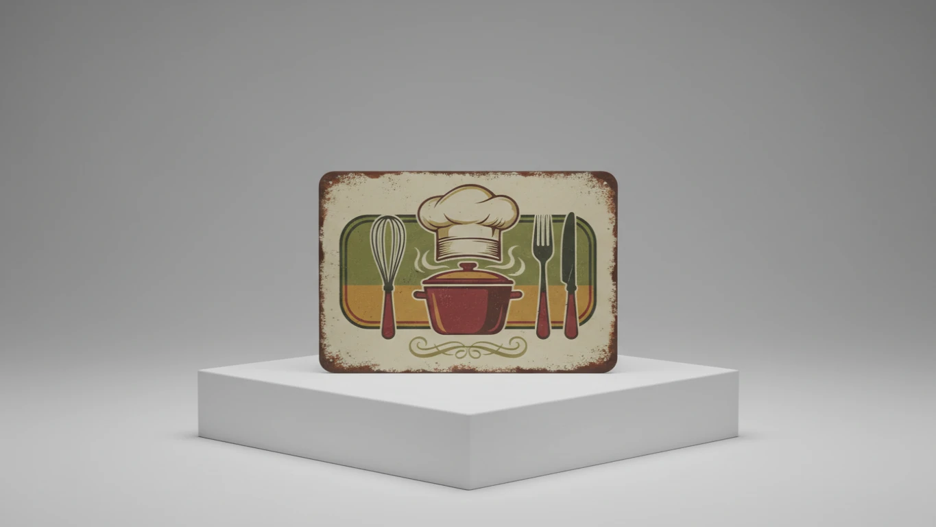 Placa Decorativa Vintage para Área Gourmet