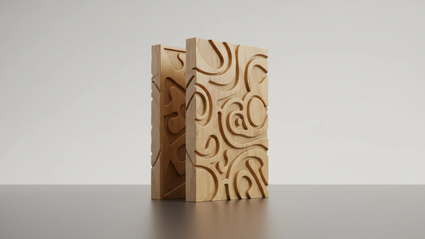 Placa de Madeira Gravada com Verso