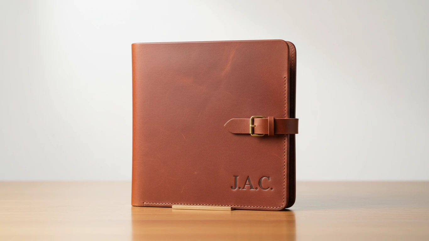 Planner de Couro com Gravação de Iniciais