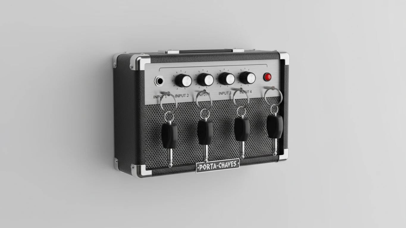 Porta-Chaves de Parede Estilo Amplificador
