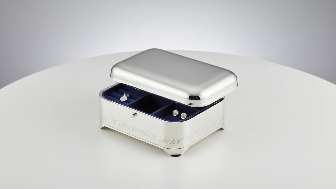 Porta-Joias de Prata Gravável