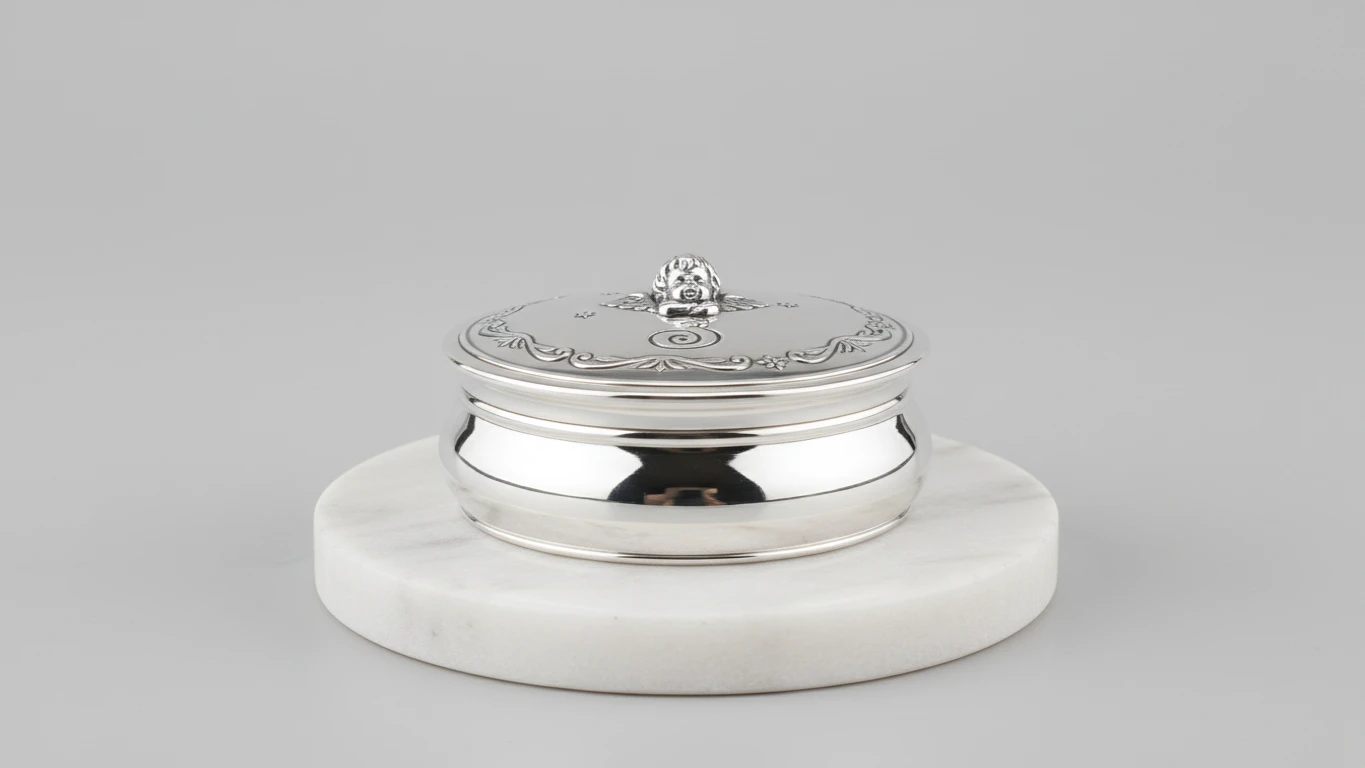 Porta-Joias de Prata para Primeiro Cacho