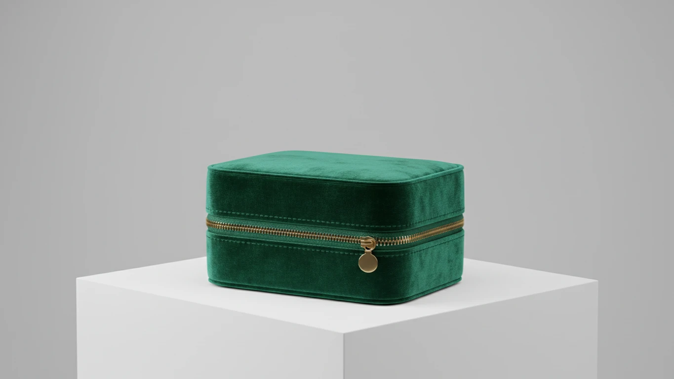Porta-Joias de Veludo Portátil de Viagem