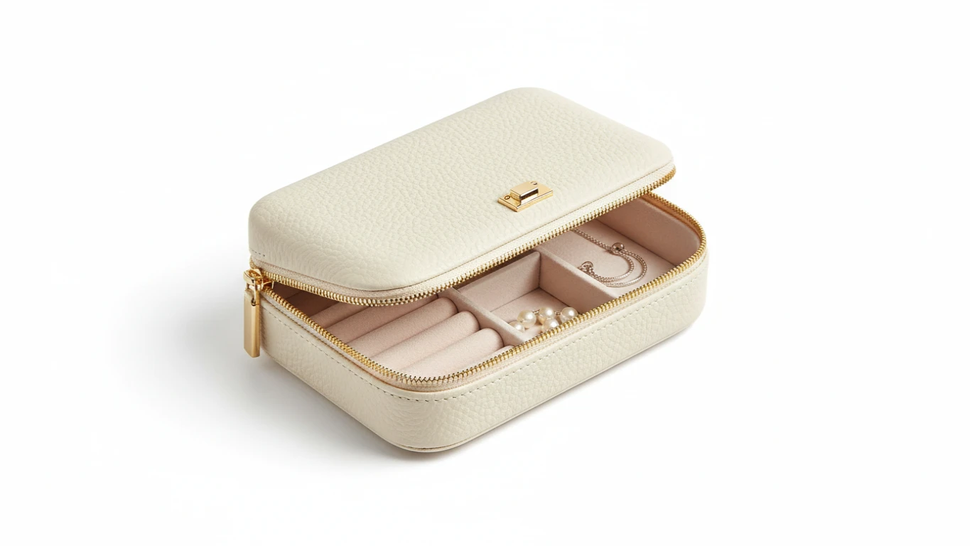 Porta-Joias de Viagem em Couro Sintético