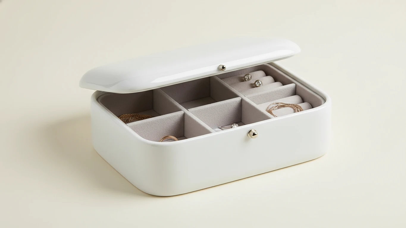 Porta-Joias em Porcelana com Divisórias