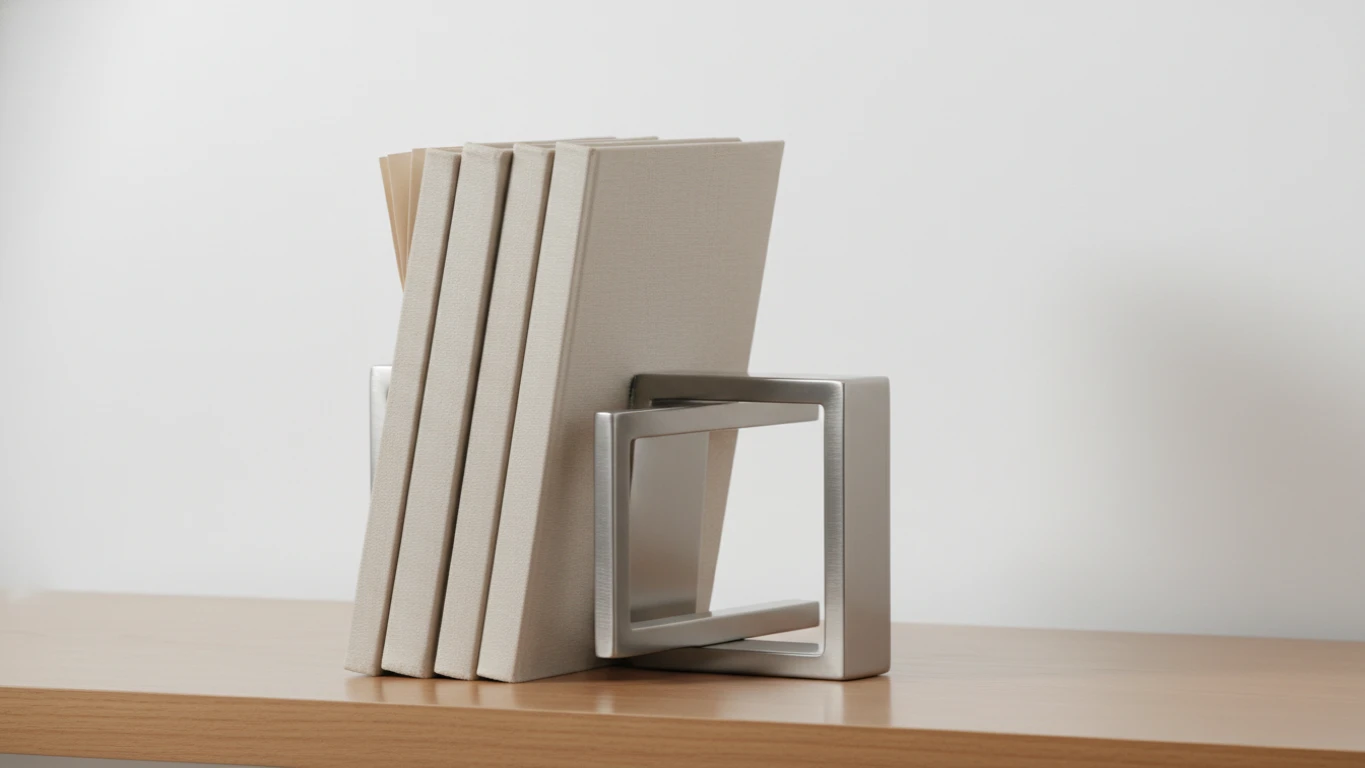 Porta-Livros Decorativo em Aço