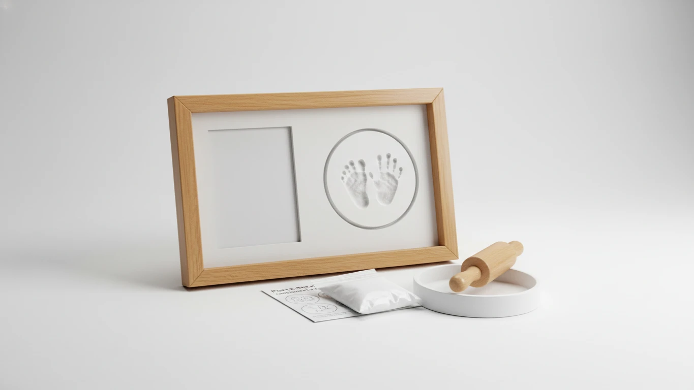 Porta-Retrato com Molde de Gesso