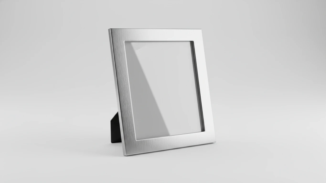 Porta-Retrato de Aço Polido