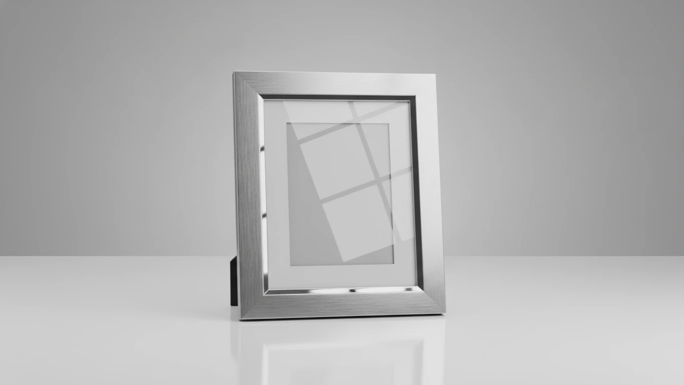 Porta-Retrato de Alumínio Polido
