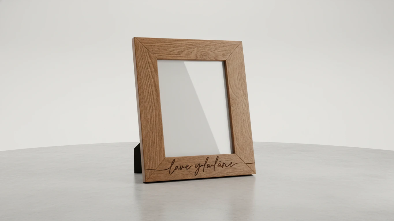 Porta-Retrato de Madeira Maciça com Gravação