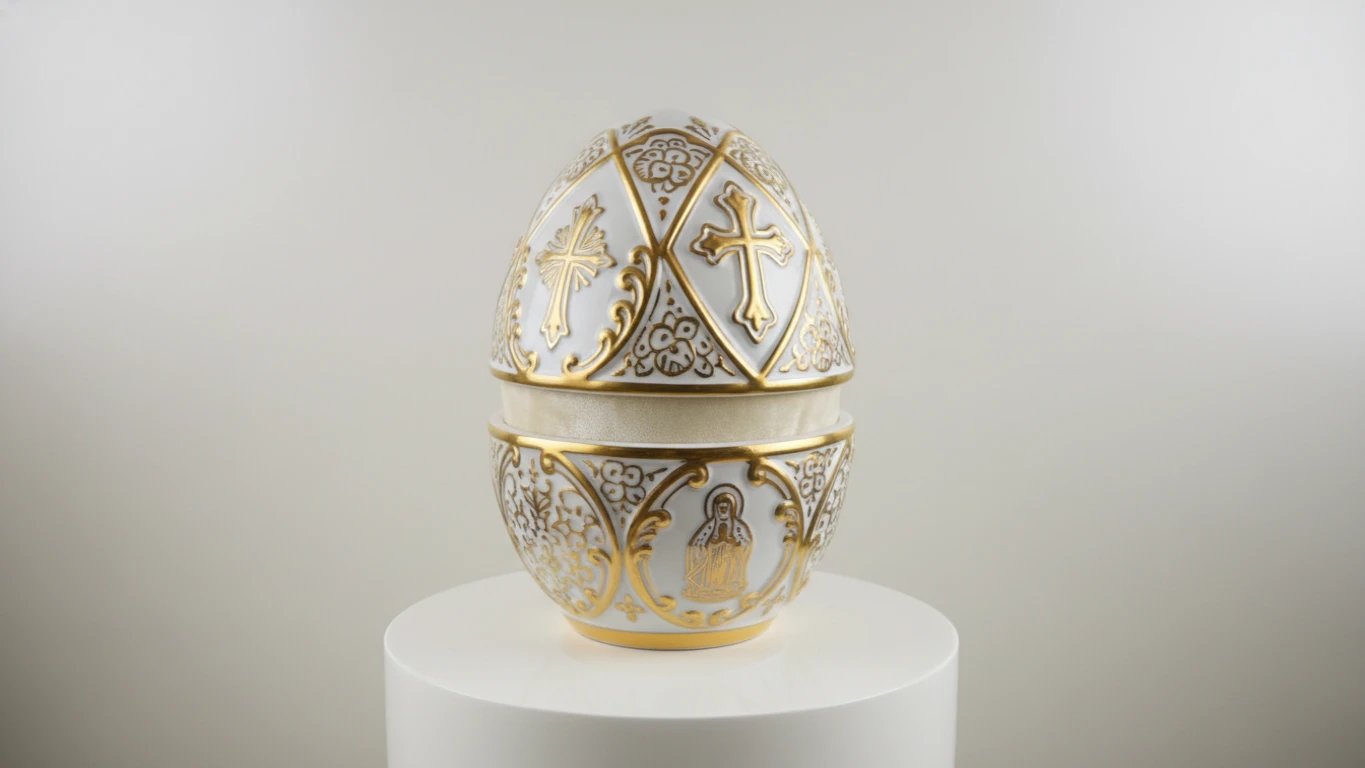 Porta-Terço em Porcelana Pintada a Ouro