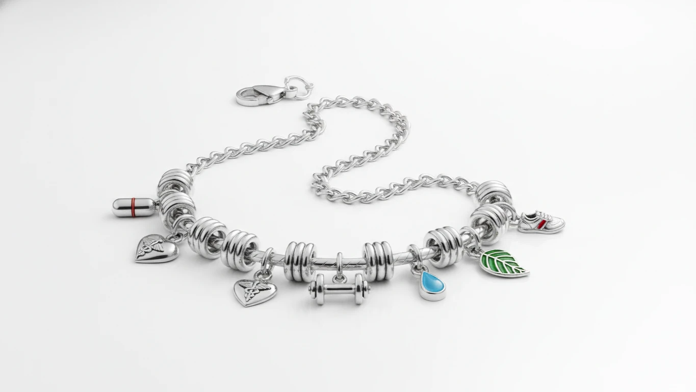 Pulseira com Berloques da Saúde