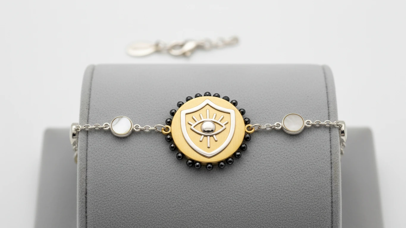 Pulseira com Pingente de Proteção