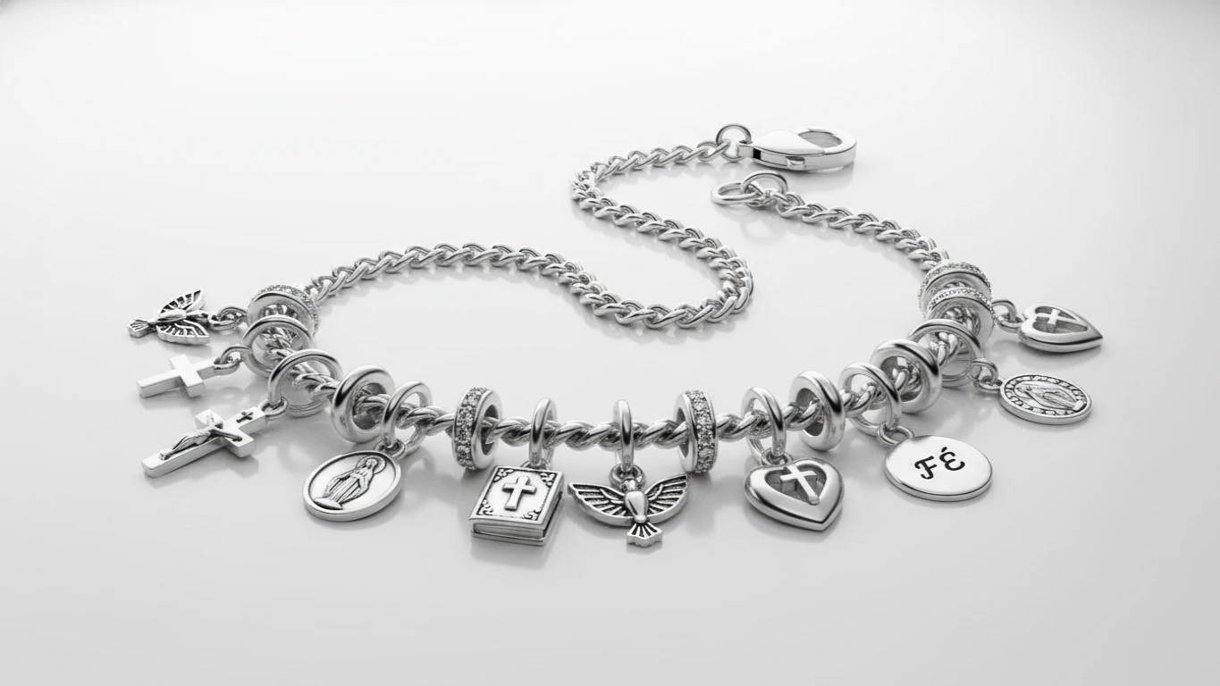 Pulseira de Berloques de Fé