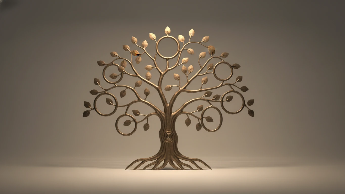 Quadro Árvore da Família em Metal