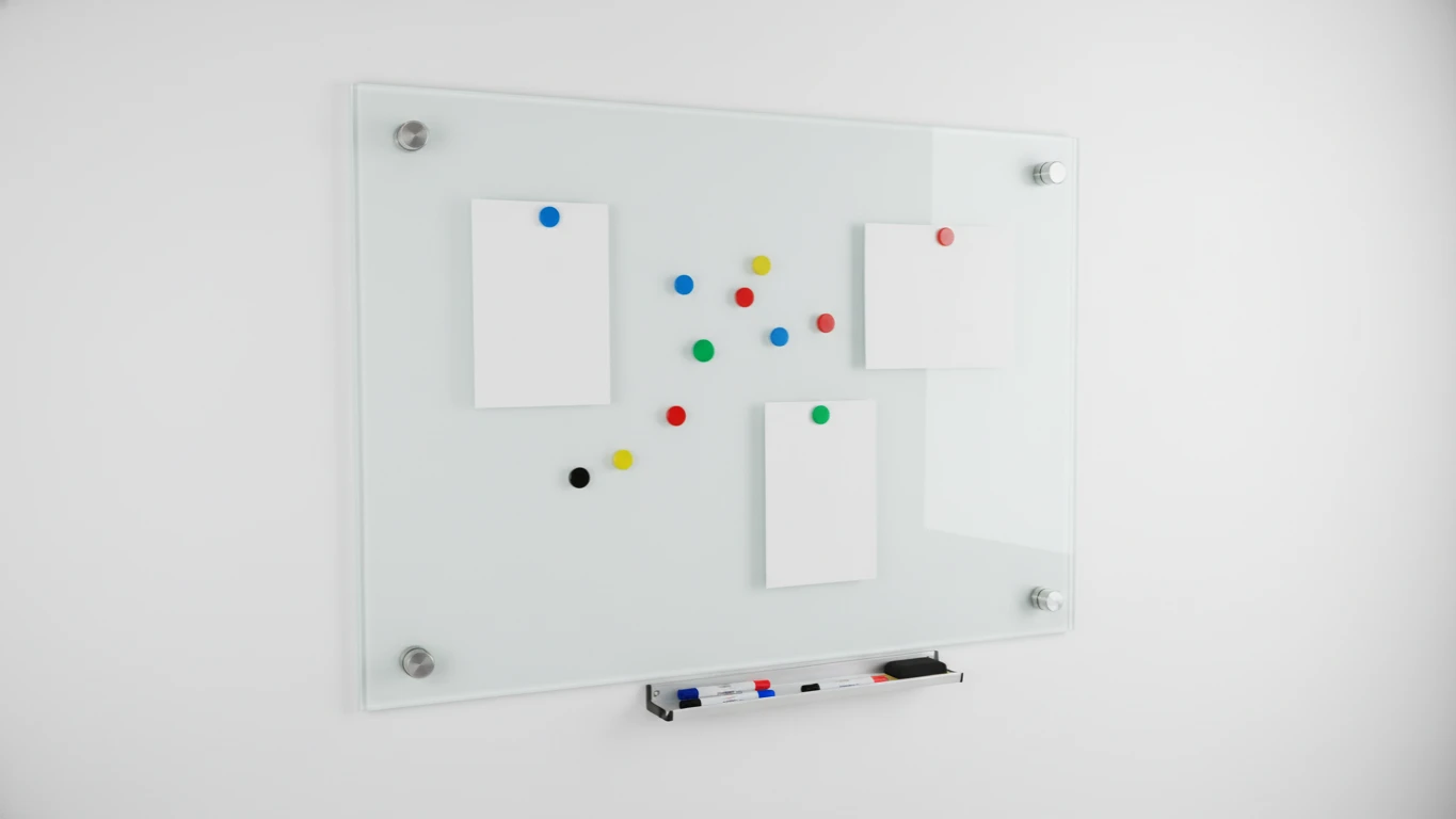 Quadro Branco de Vidro Magnético