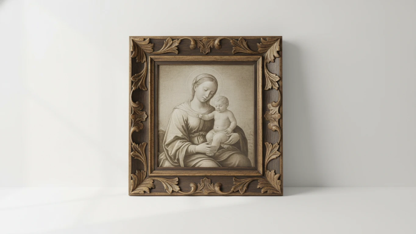 Quadro Decorativo Religioso em Moldura