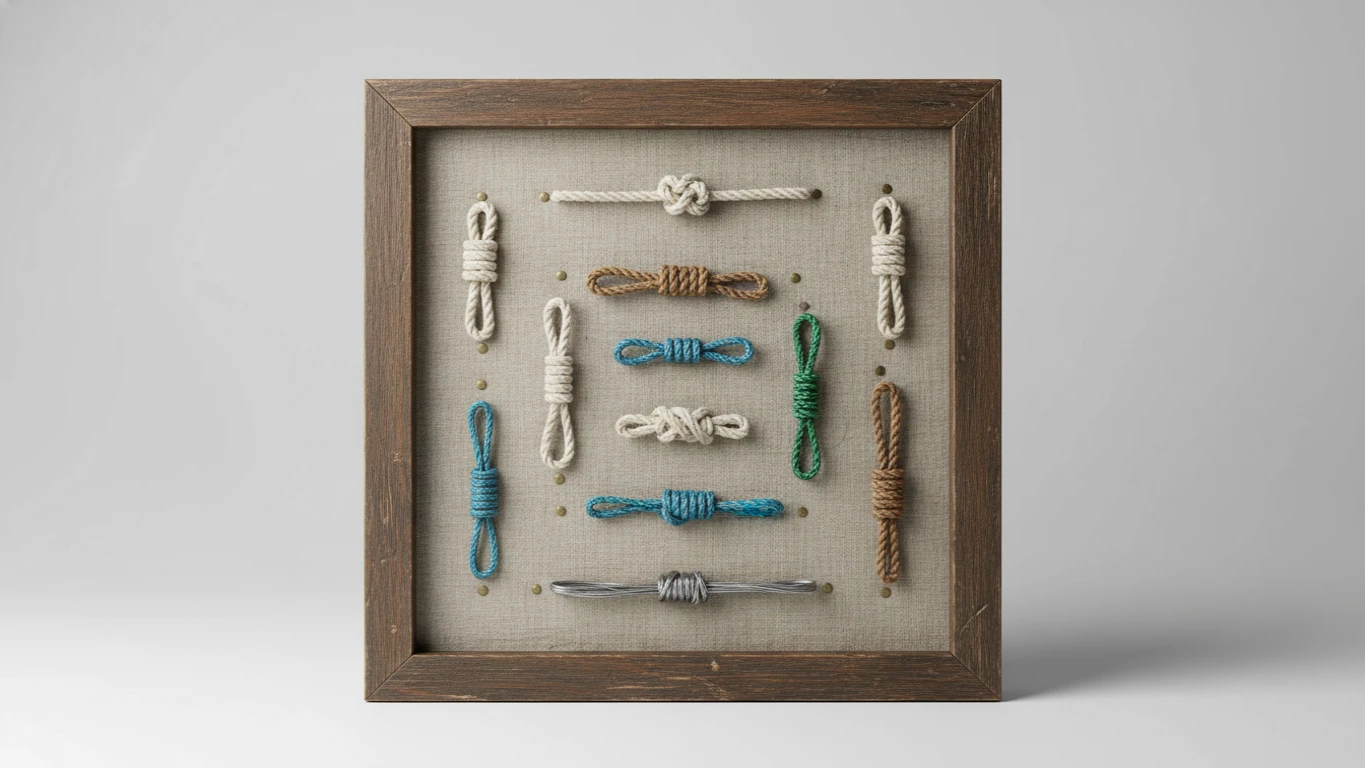 Quadro Decorativo de Nós de Pesca