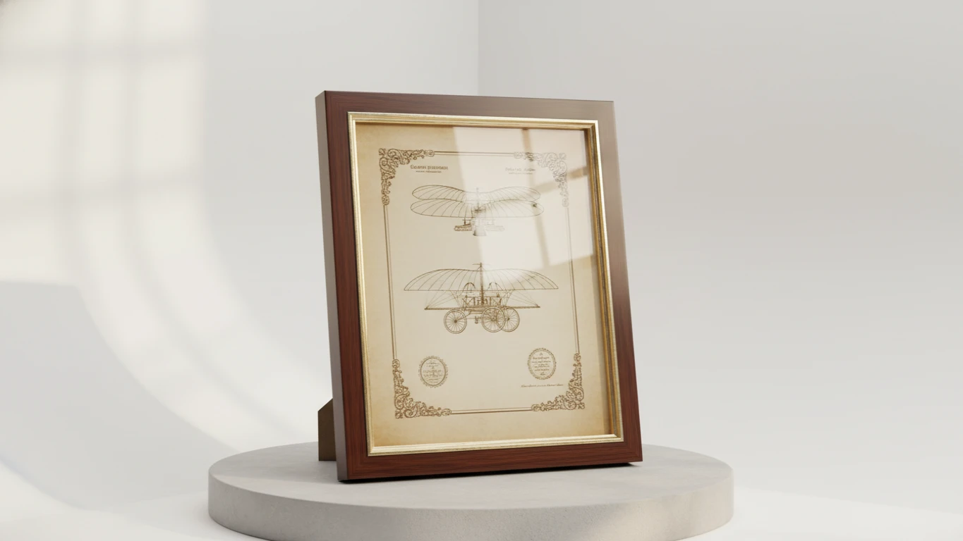 Quadro Decorativo de Patente Histórica