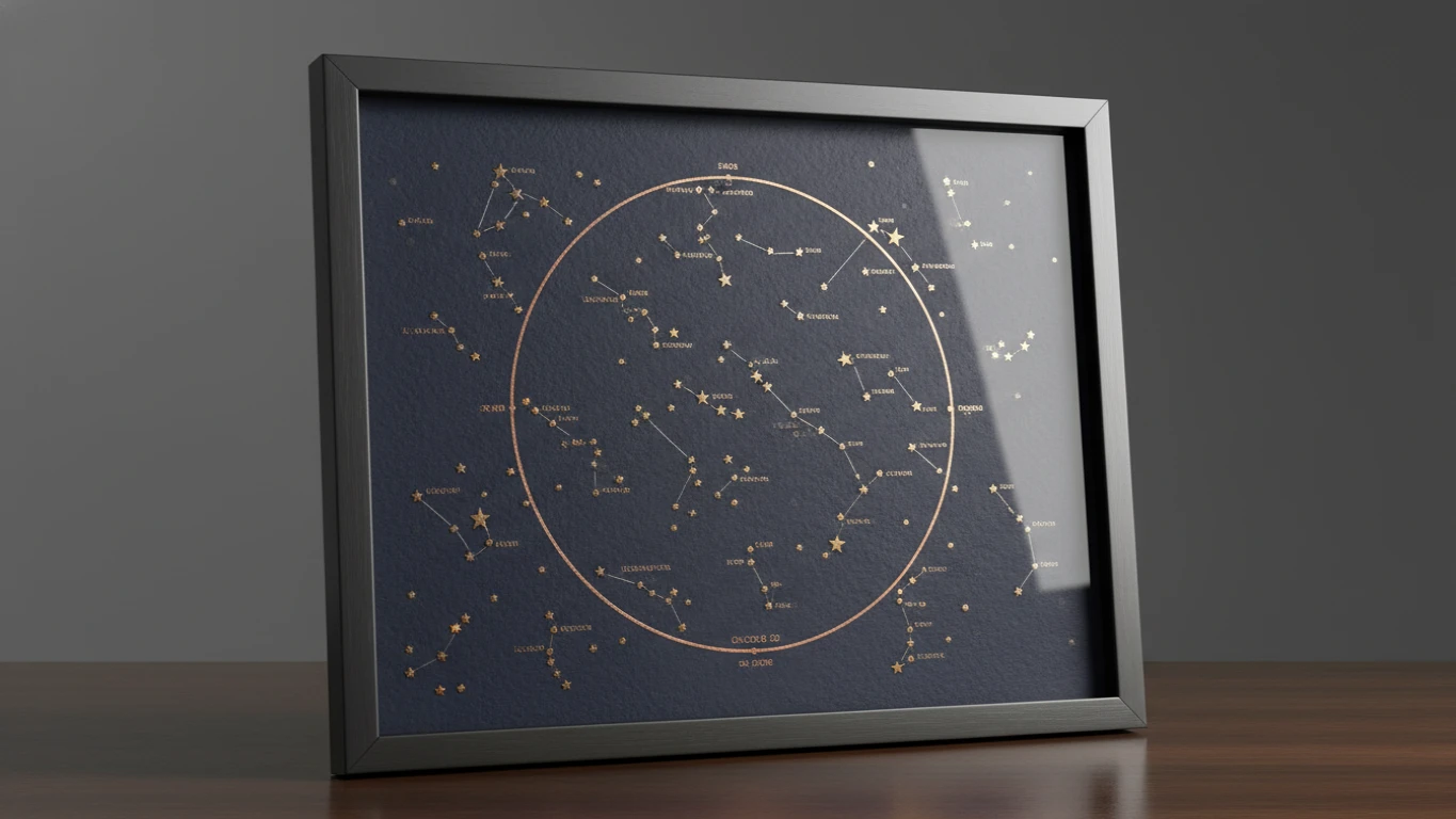 Quadro Mapa Estelar Personalizado