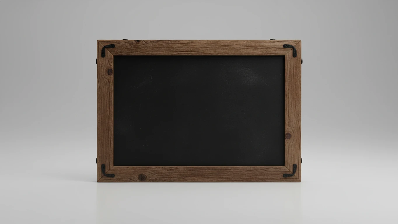 Quadro de Giz Retrô com Moldura em Madeira