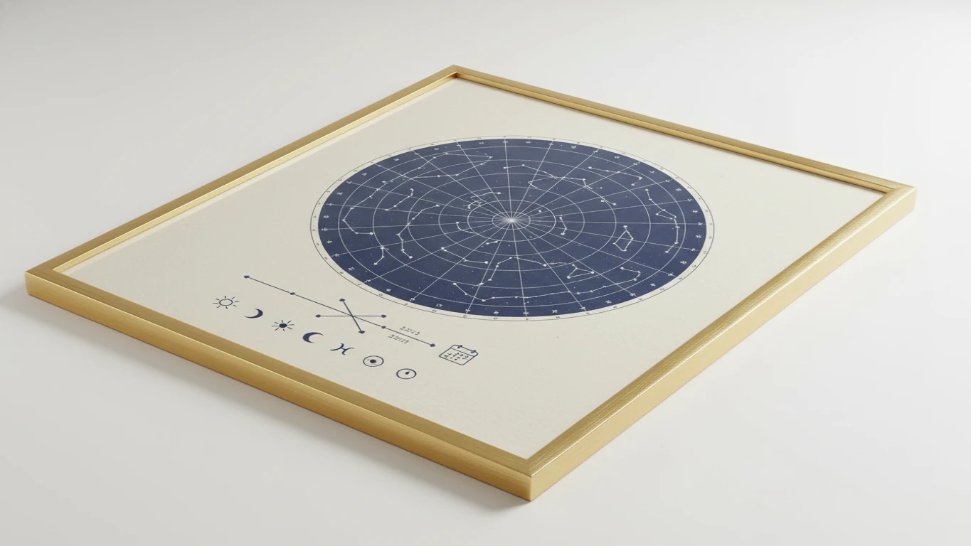 Quadro de Mapa Estelar da Data do Casamento