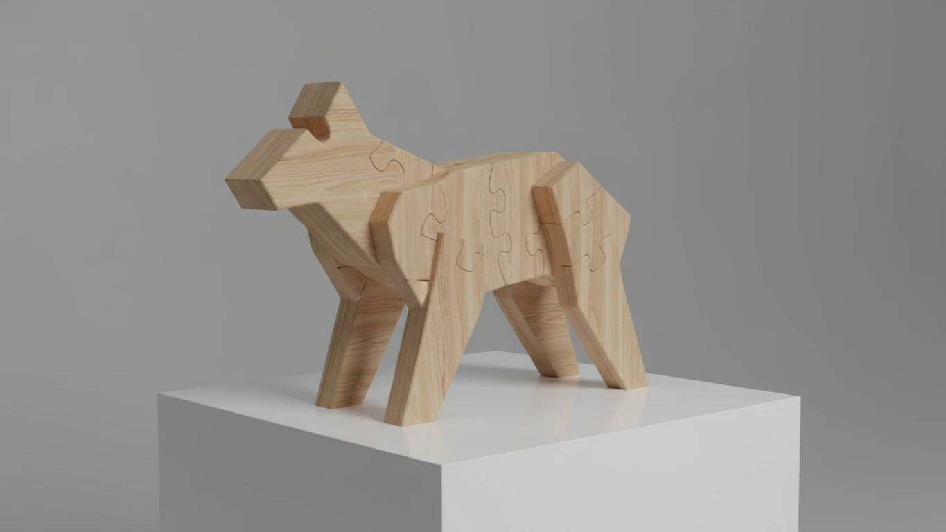 Quebra-Cabeça 3D de Madeira