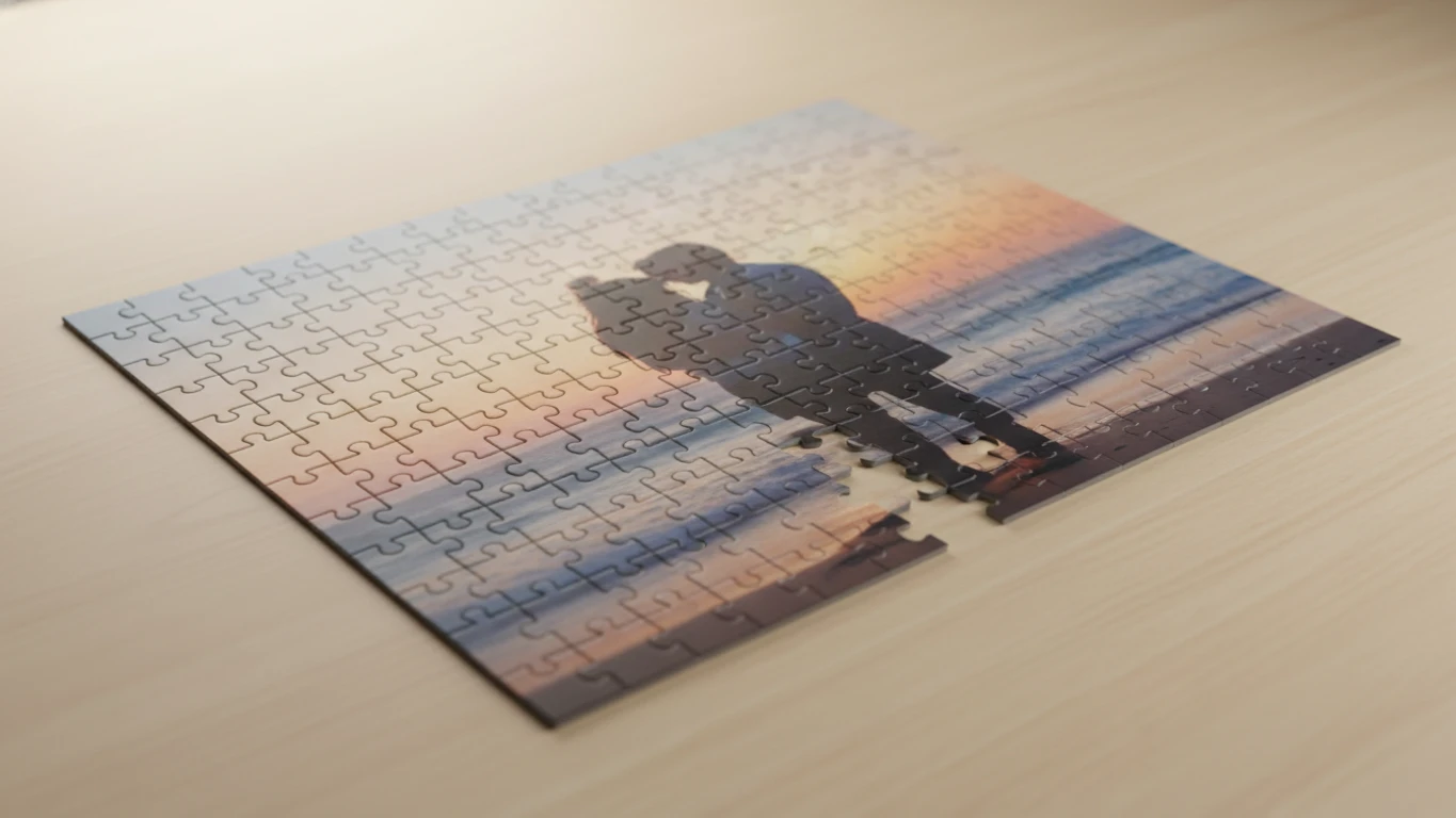 Quebra-Cabeça Personalizado de Casal