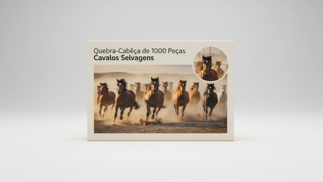 Quebra-Cabeça de 1000 Peças Cavalos Selvagens