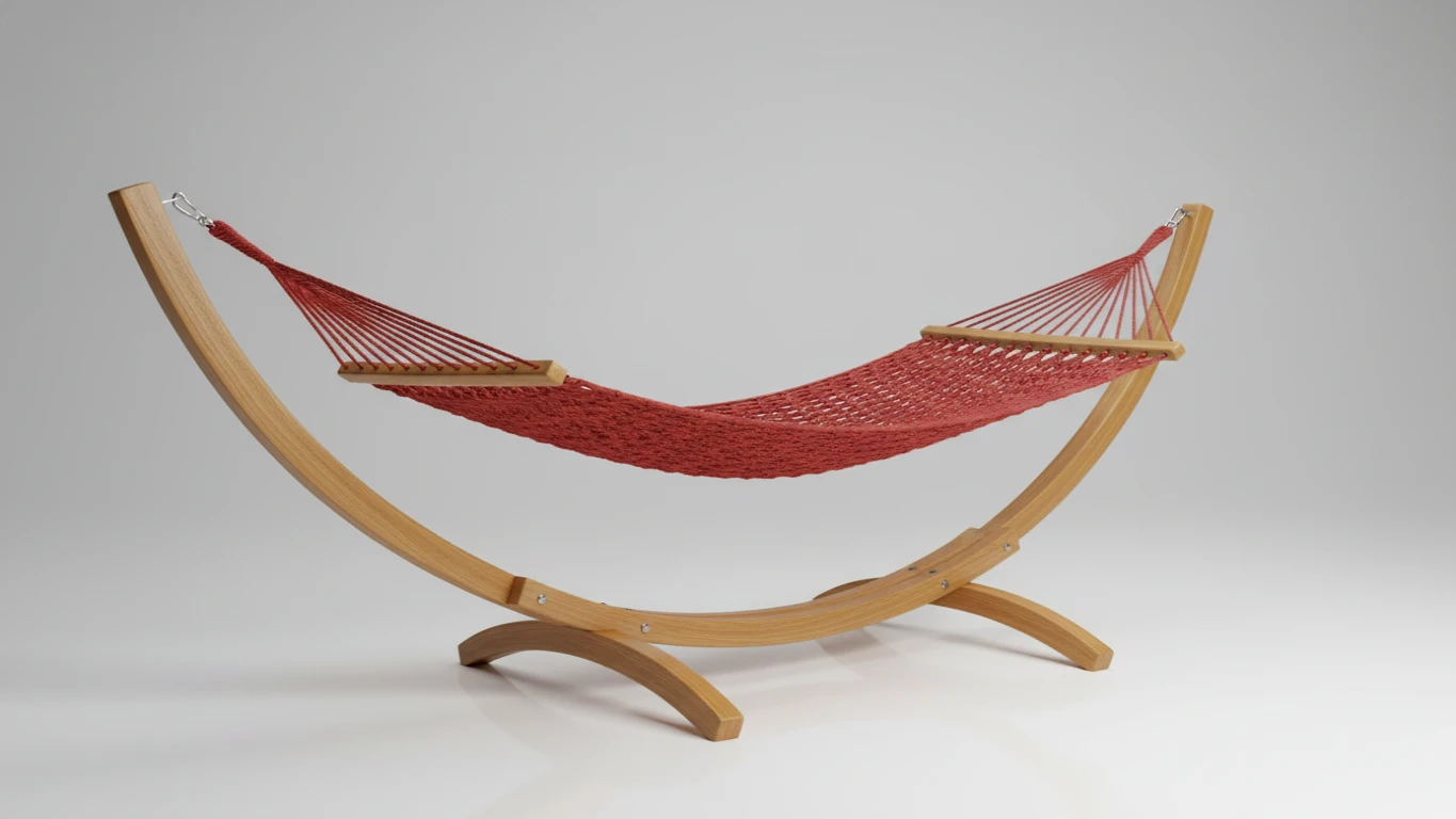 Rede de Descanso com Suporte de Madeira