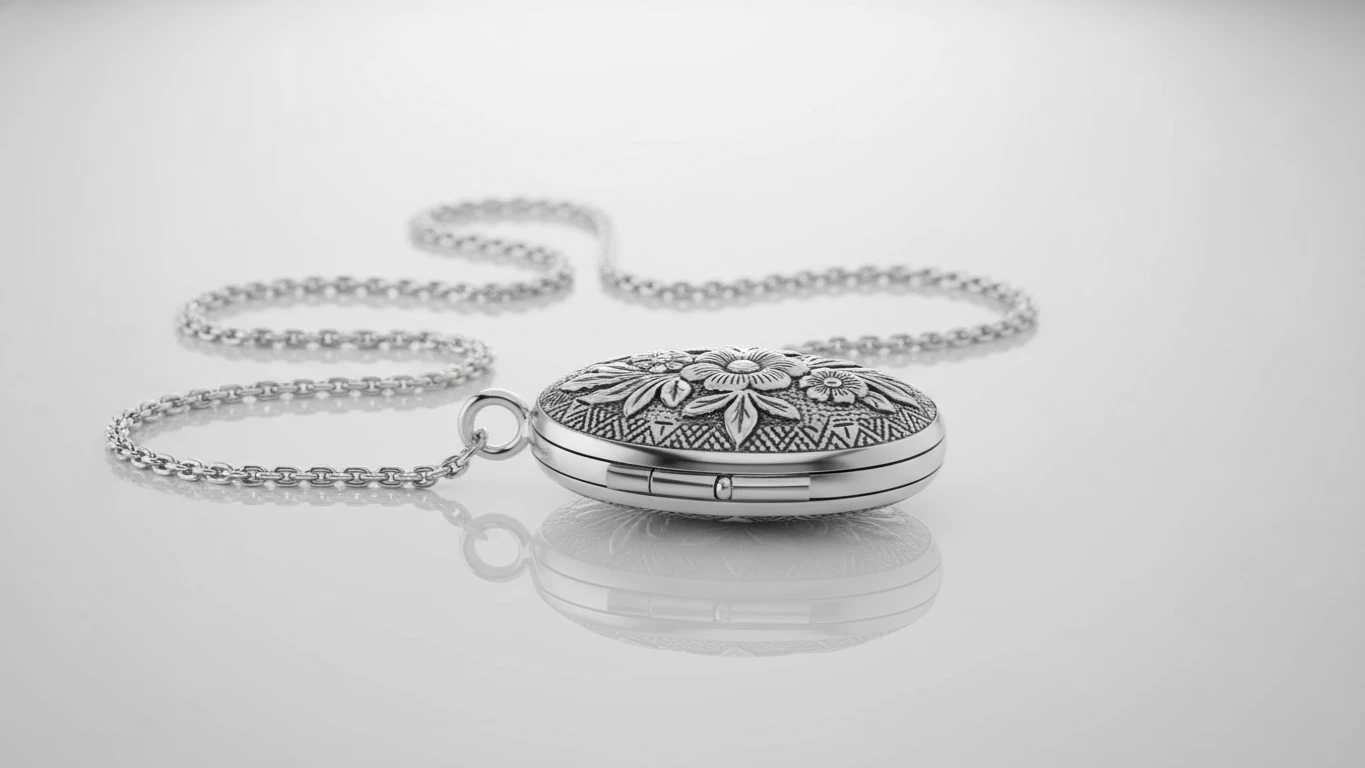 Relicário de Prata para Colar