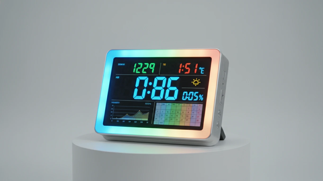 Relógio Digital Colorido Multifuncional