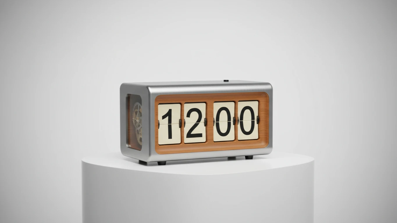 Relógio de Mesa no Estilo Flip Retro