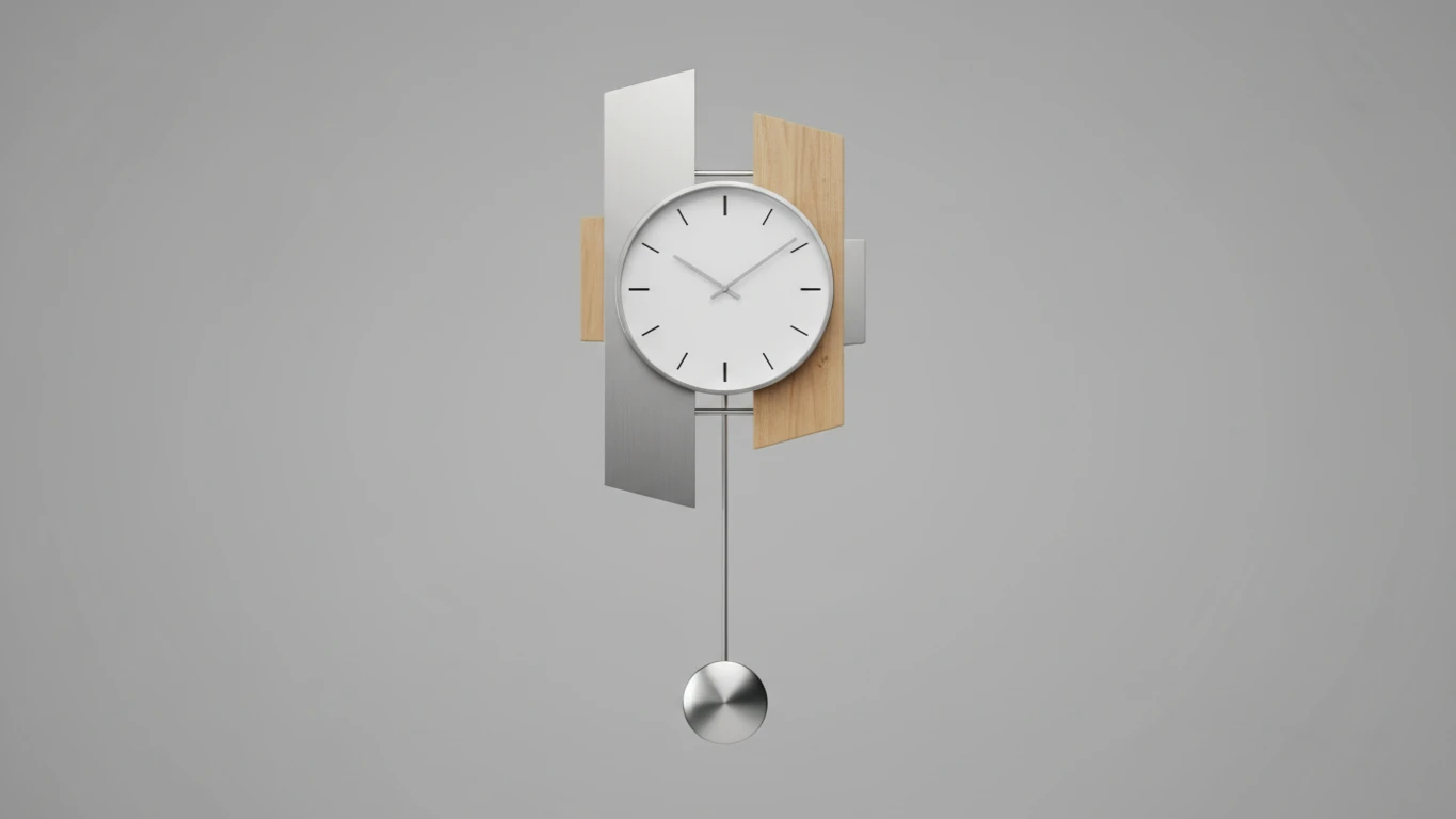 Relógio de Parede Criativo com Pêndulo