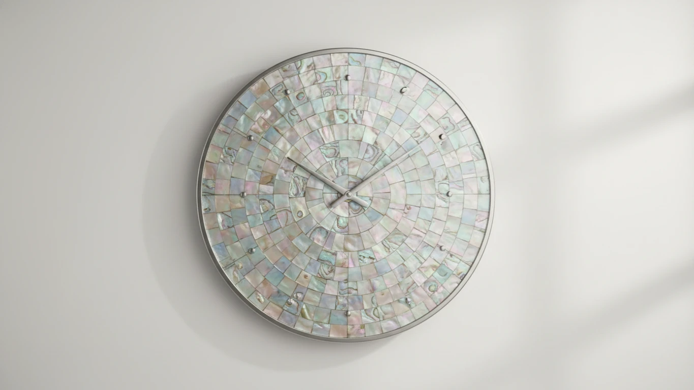 Relógio de Parede Decorativo em Madrepérola