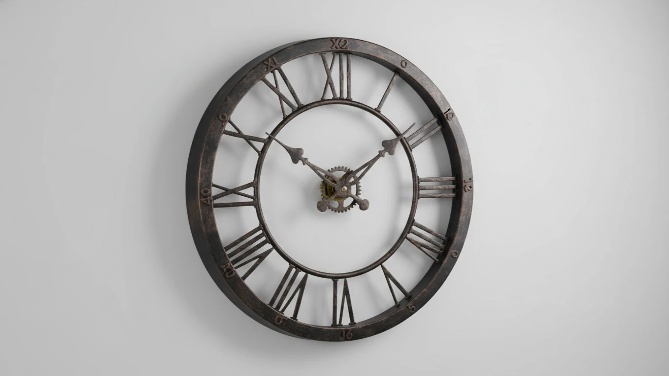 Relógio de Parede Vintage em Metal