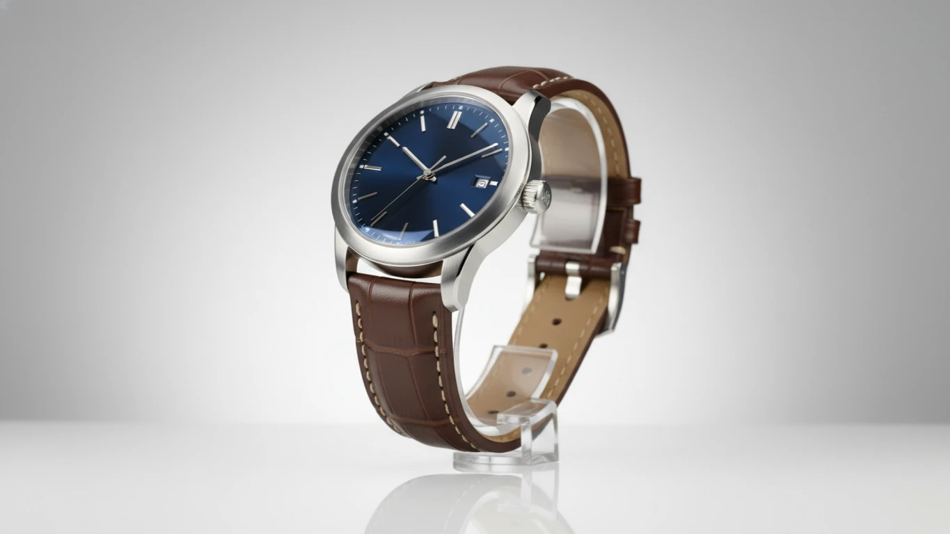 Relógio de Pulso com Pulseira de Couro