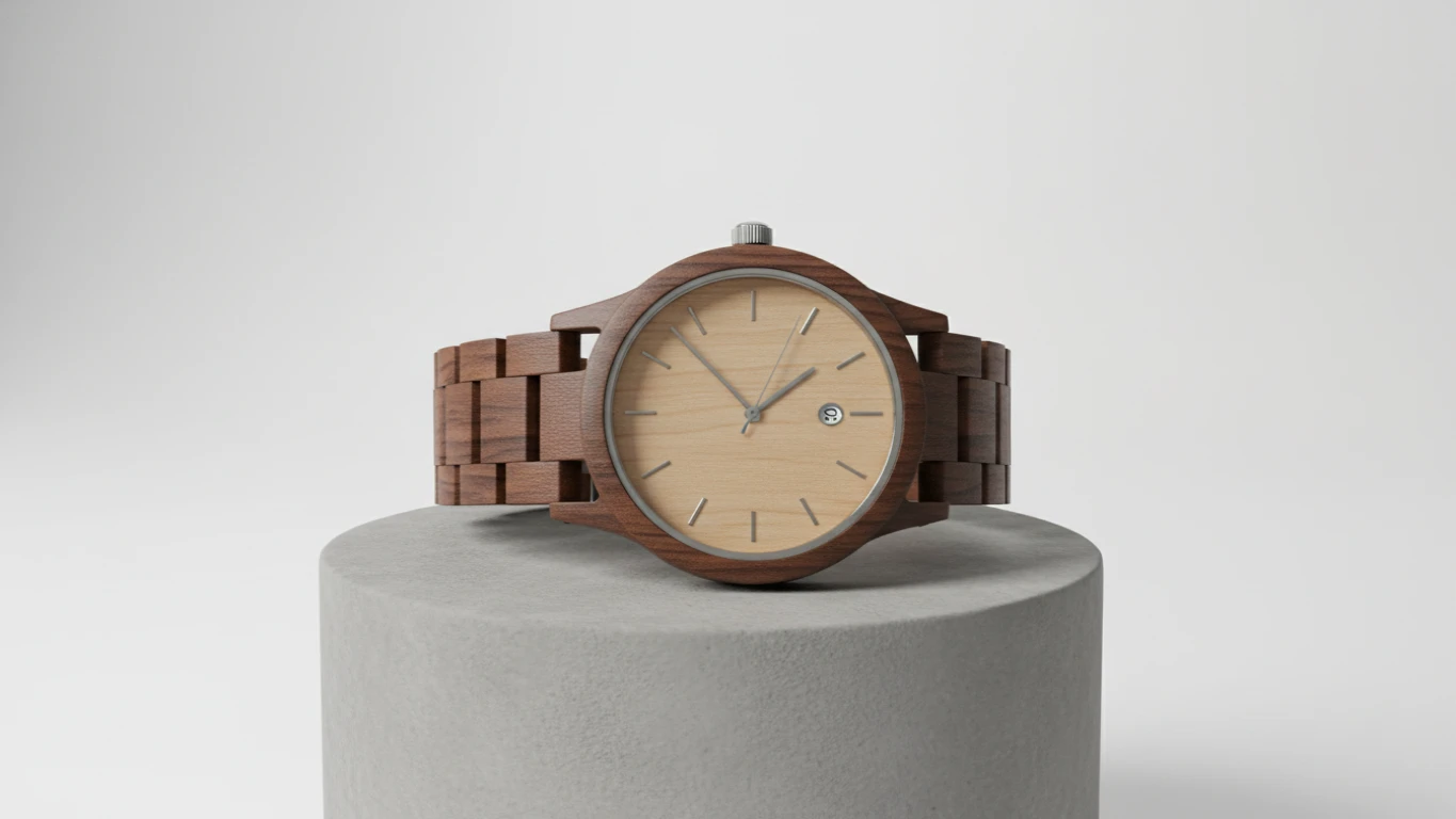 Relógio de Pulso em Madeira Sustentável