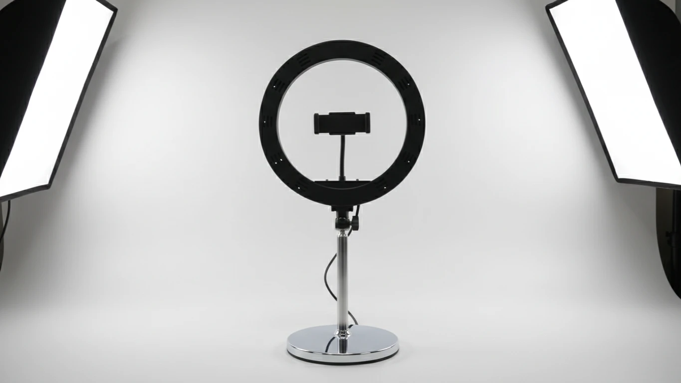 Ring Light de Mesa com Suporte para Celular