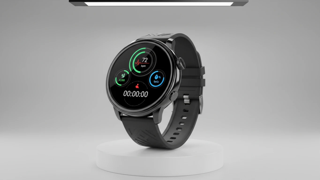 Smartwatch com Funções de Saúde e Cronômetro